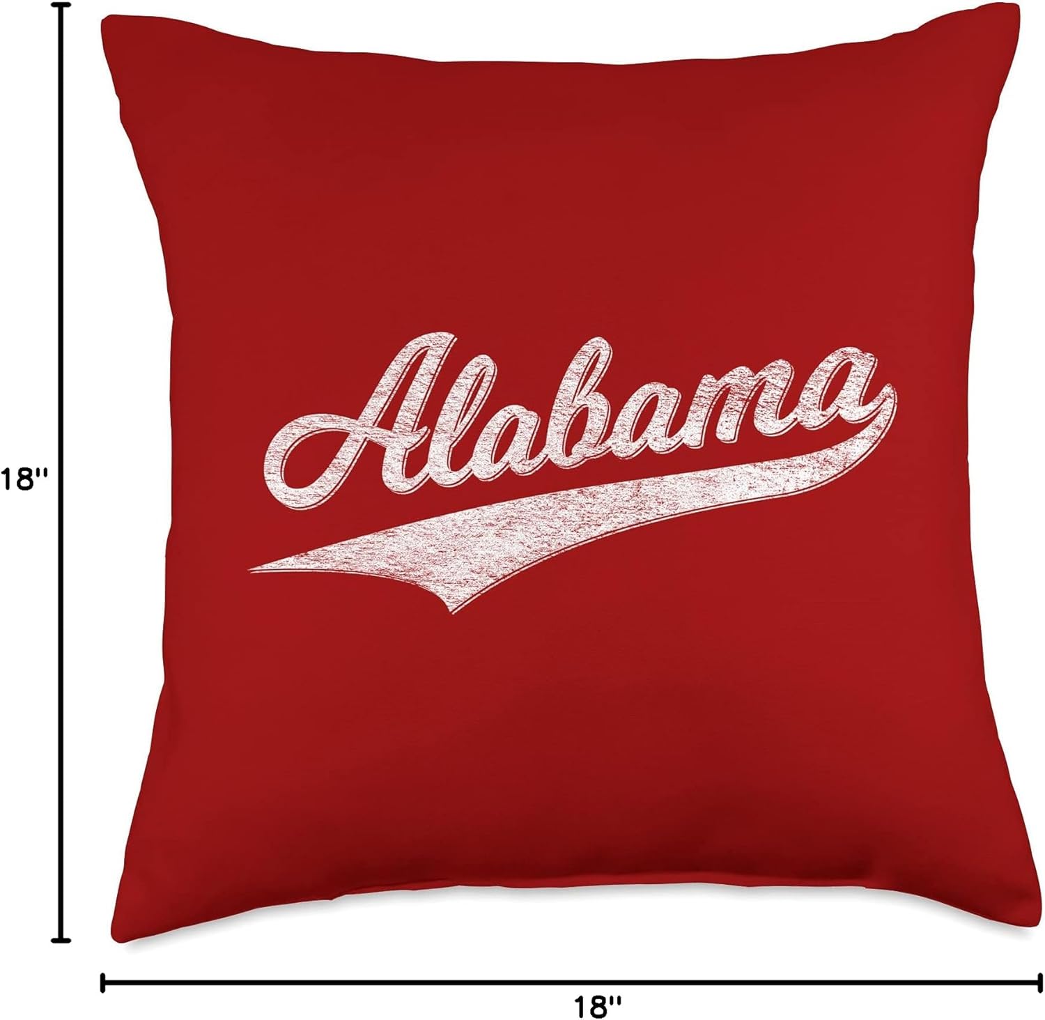 ALABAMA VARSITY SCRIPT CLASSIC SPORTS JERSEY STYLE Throw Pillow