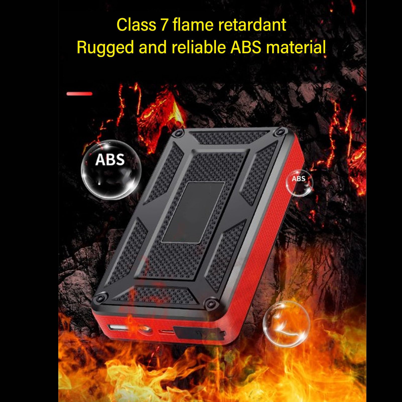 Przenośne Urządzenie do Awaryjnego Uruchamiania, Rozrusznik Awaryjny 12 V, Akumulator Rozruchowy Szczytowy 1000 A ze światłem LED, Wbudowany 20 000 MAh, Wzmacniacz do Akumulatora