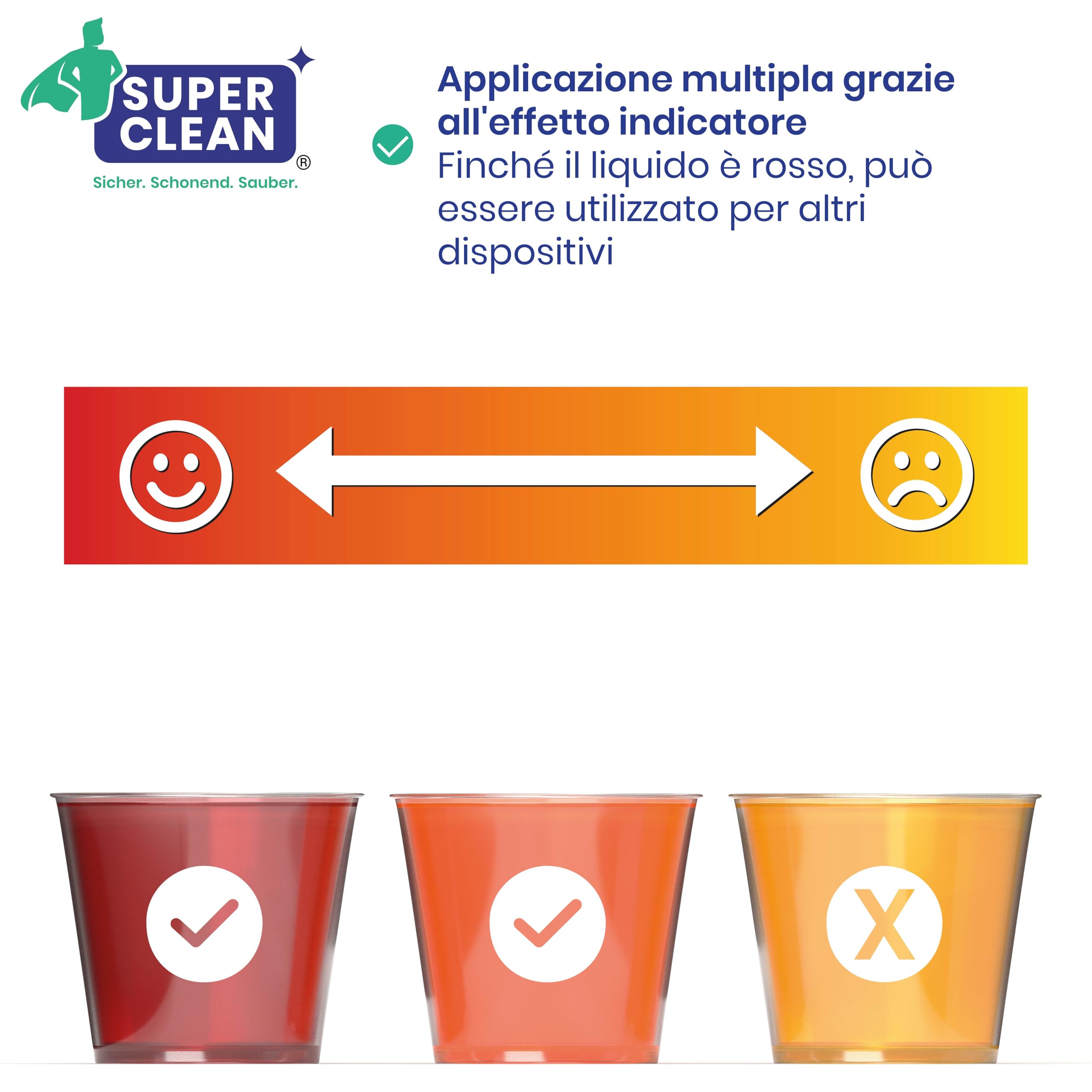 SUPER CLEAN 4 x 2L universale disincrostante – liquido – per tutte le macchine e marche – 80 x decalcificazione – efficace decalcificante liquido di macchine da caffè, bollitori e docce