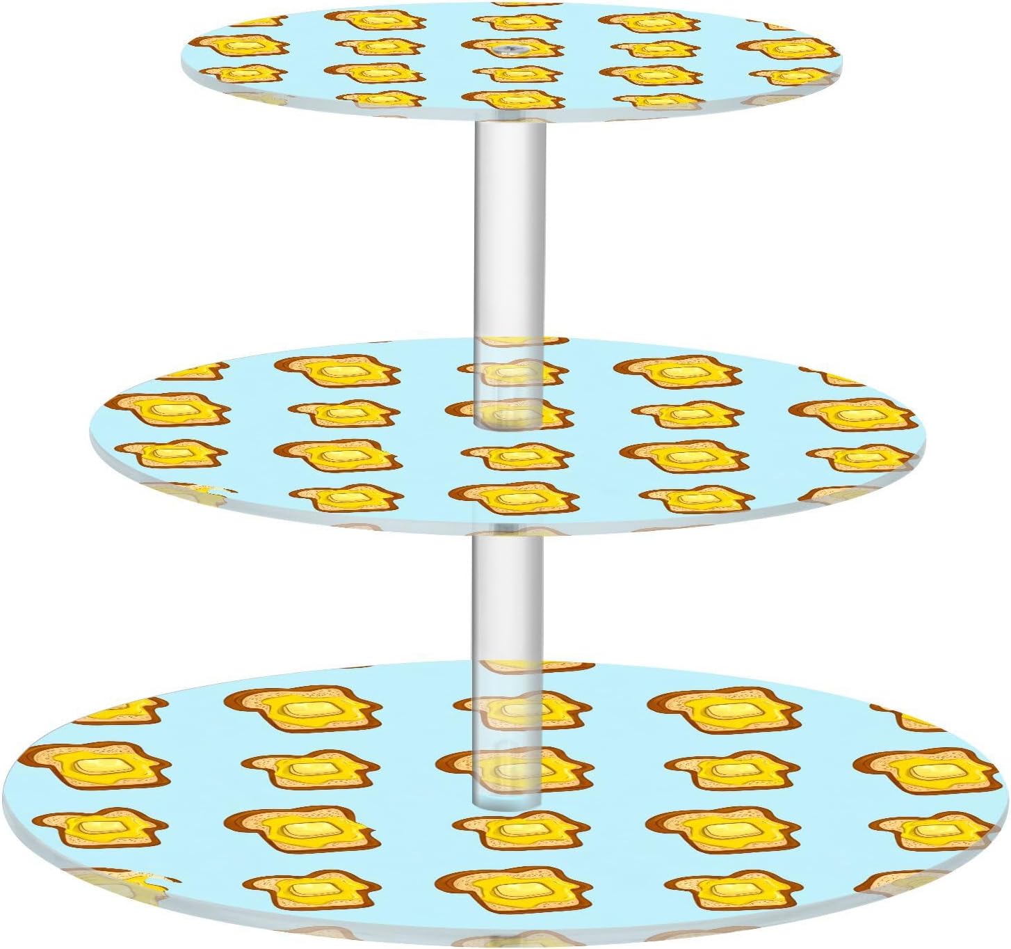 Bread 3 Tier Acrylic Cupcake Stand, Cupcake Stand for 34 Cupcakes for Weddings, Christmas,Holidays,Parties,Birthday,Printed Cupcake Tower 23300267