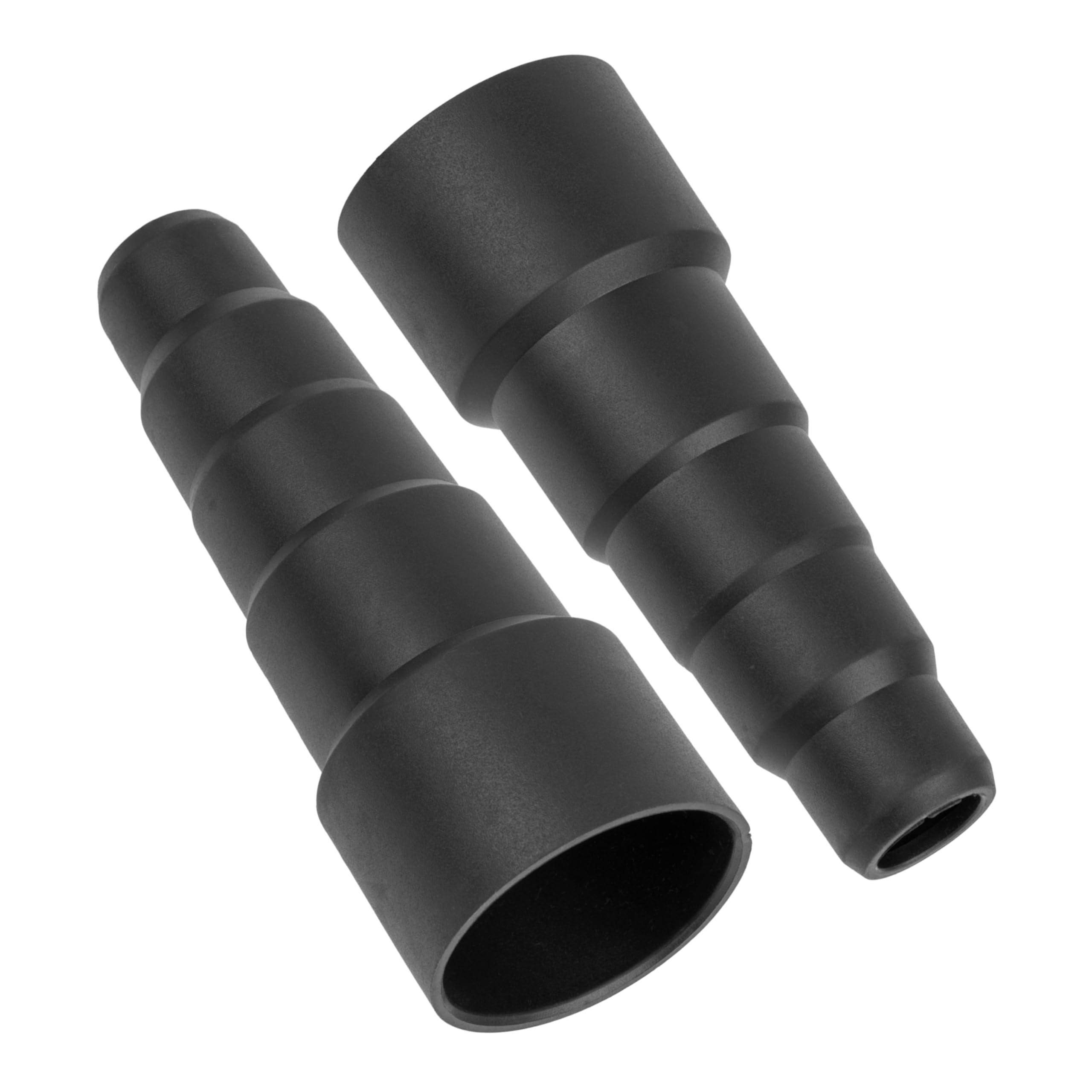 Universal Hoover Adapter, 2 Pieces, Black, Compatible with Bosch, Makita, Kärcher, etc., 5-Stage with Ø 50-27 mm Outside, Ø 44-21 mm Inside, Reducer Hose Adapter, Hoover Adapter