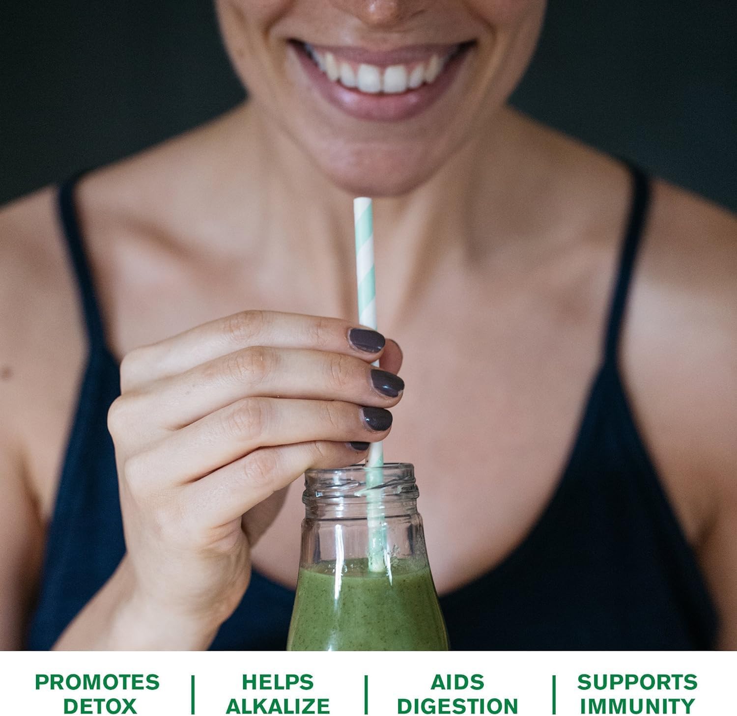 Amazing Grass Wheat Grass Powder: 100% Whole-Leaf Wheat Grass Powder for Energy, Detox & Immunity Support, Chlorophyll Providing Greens, 30 Servings - Image 3