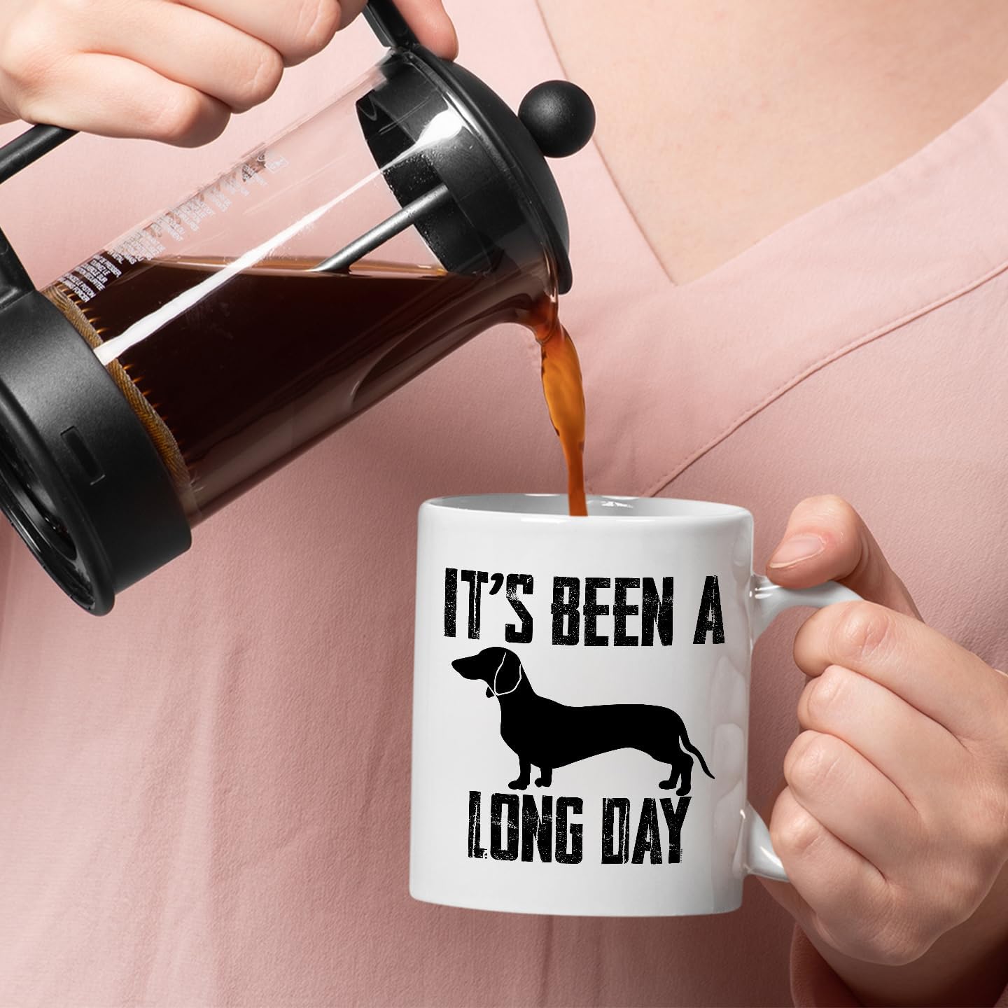 Veracco It Is Been Long Day - White Ceramic Coffee Mug Tea Cup Funny Birthday Daschund Gifts For Women Dog Mom (White) - Image 9