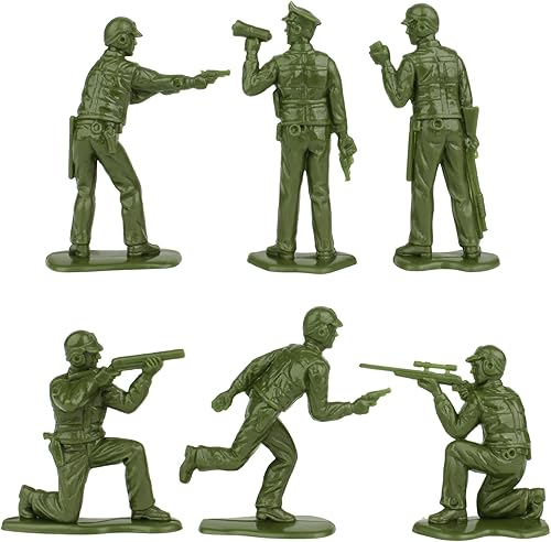 Miniatura 6 de Tim Mee Toy SWAT - Figuras de policía de plástico para hombre, 24 figuras de policía color marrón y verde OD fabricadas en Estados Unidos