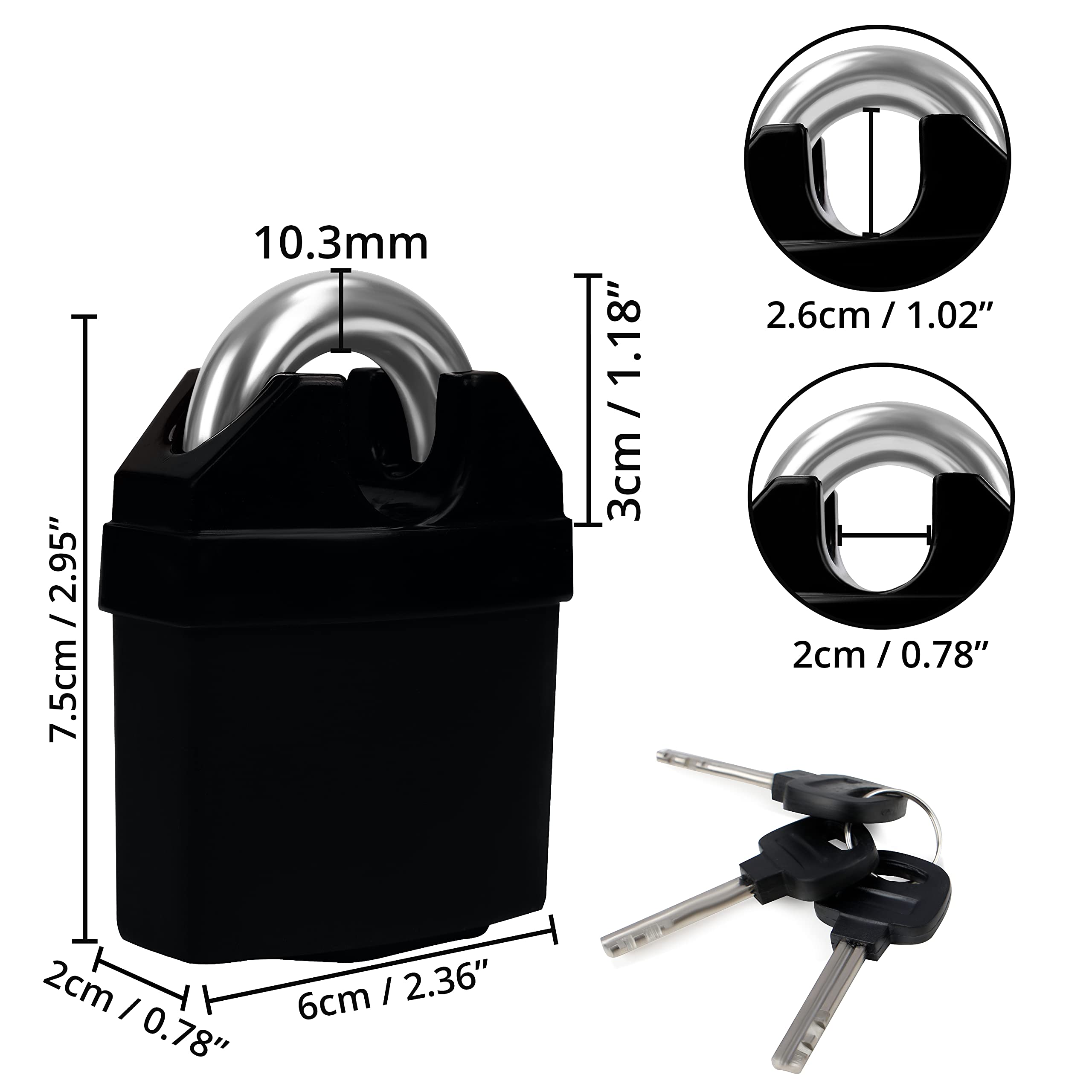 Chaine Antivol Moto Vélo Belle Vous - 1.2m Acier Trempé 10mm - Cadenas Résistant Avec 3 Clés - Housse Protection