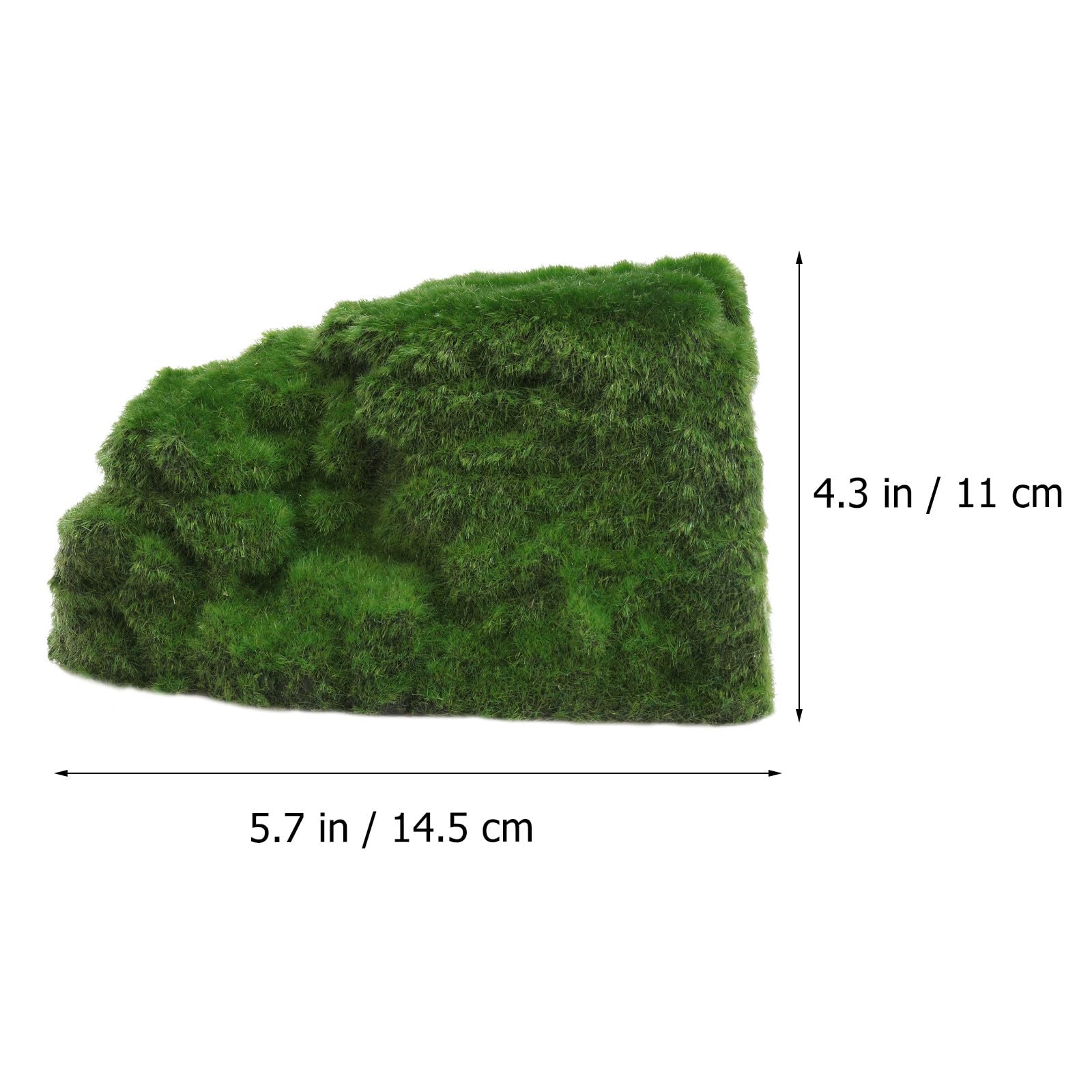 Adorno Cueva para Tortugas de Resina Musgo 14,5 X 11 X 8 CM para Terrario y Hábitat de Reptiles en Acuario