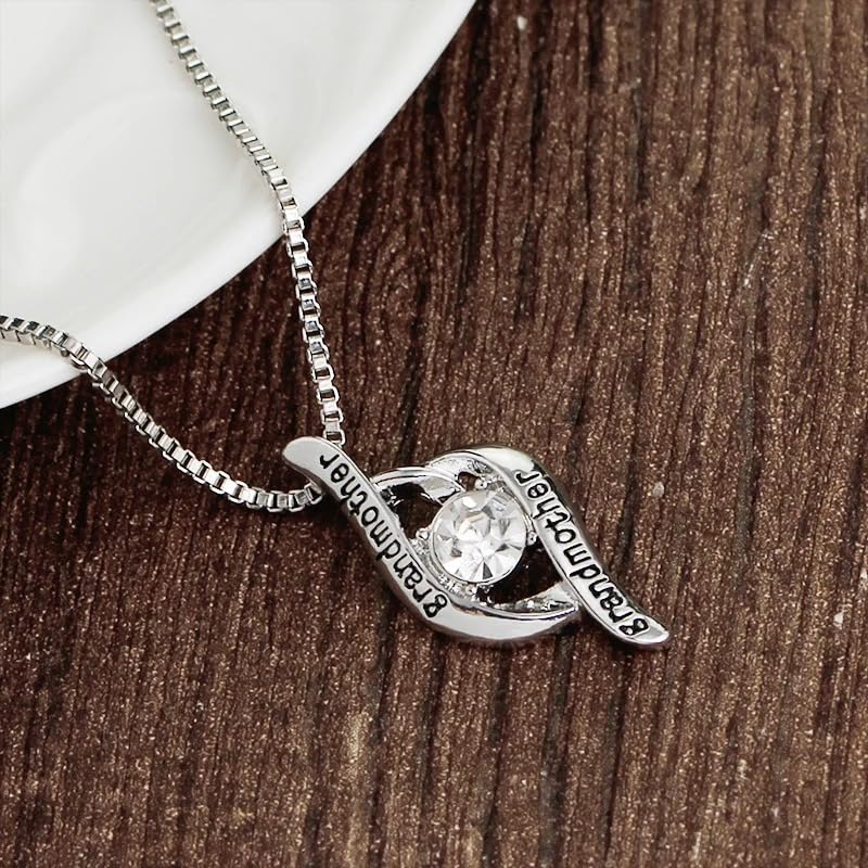 Pierre de naissance grand-mère sur collier argent 925 inaltérable
