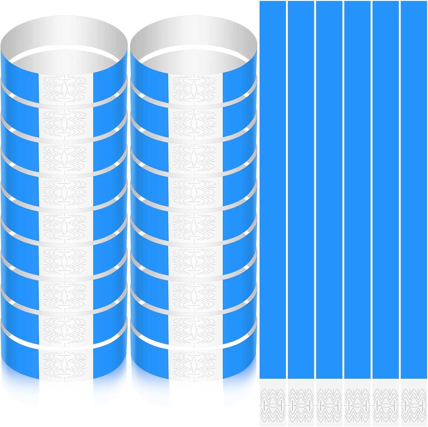 PATIKIL Neon Party Armbänder - 1200 Stück Wasserfeste Papierarmbänder Für Events