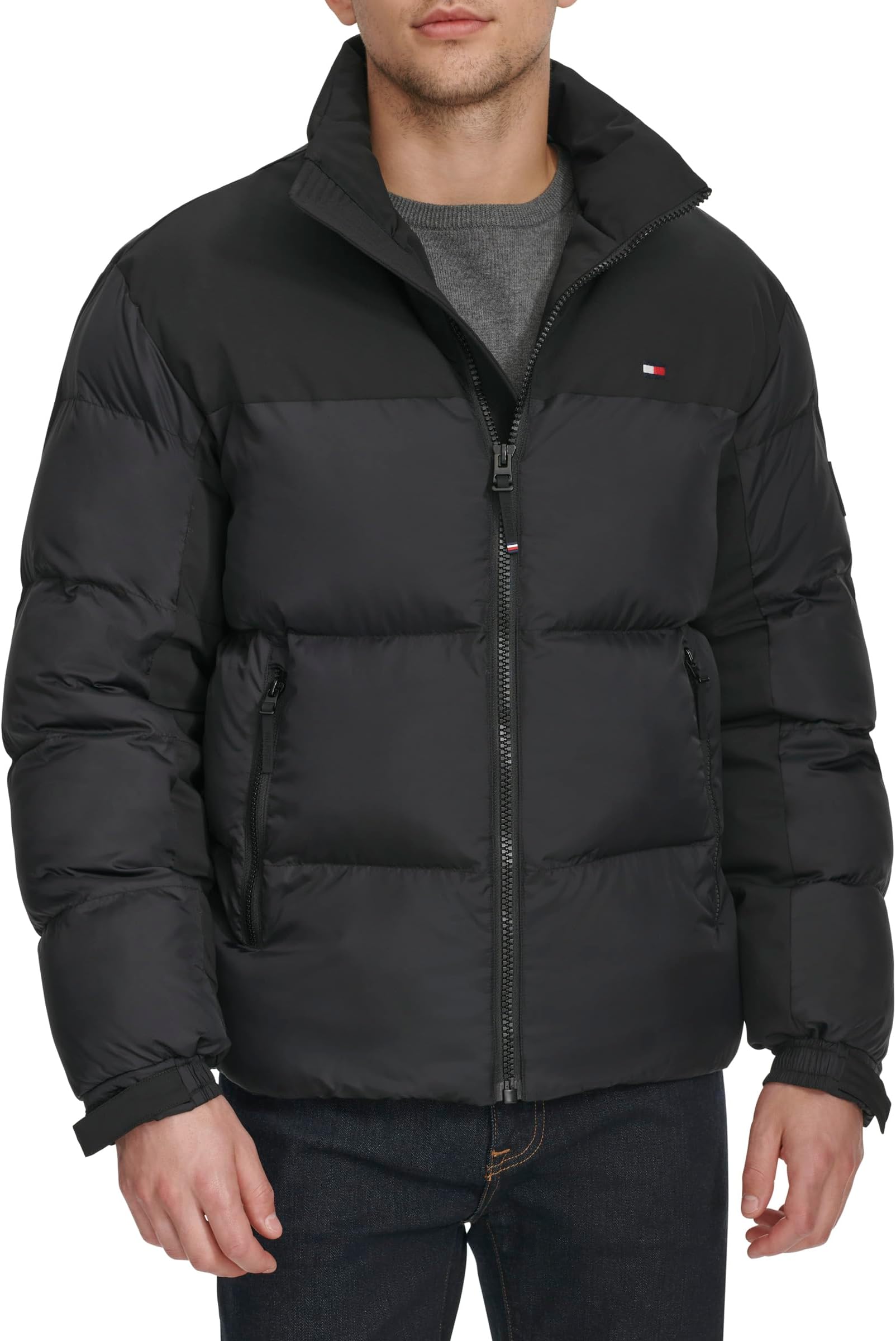 Tommy Hilfiger Men's Men's Mixed-media Puffer Jacket Jacket