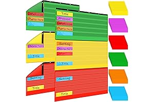 Kosiz Yellow Pocket Chart for Classroom with 60 Labels