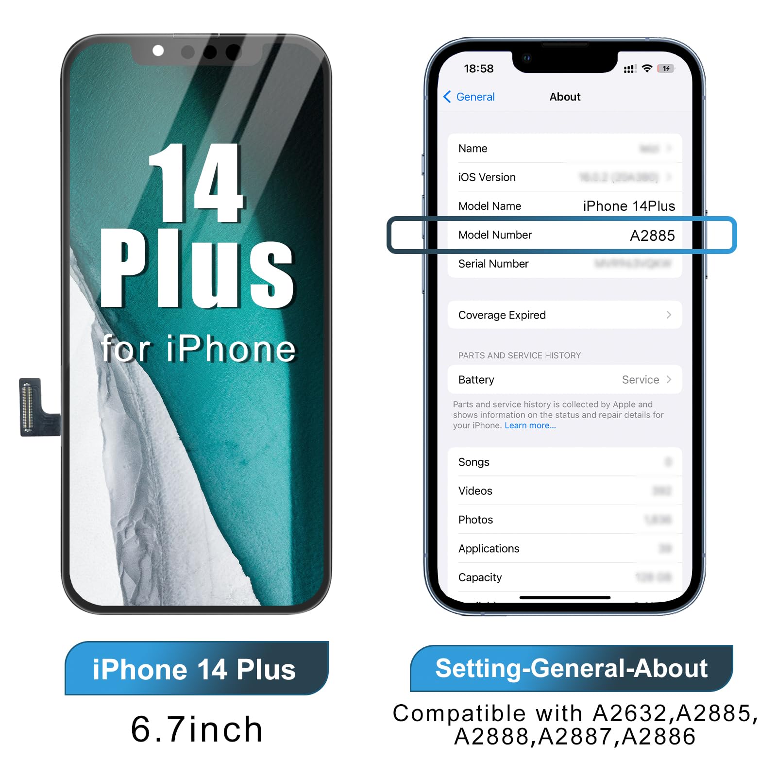 Original (JK) Incell Display für iPhone 12 / 12 Pro LCD OLED Retina Touchscreen