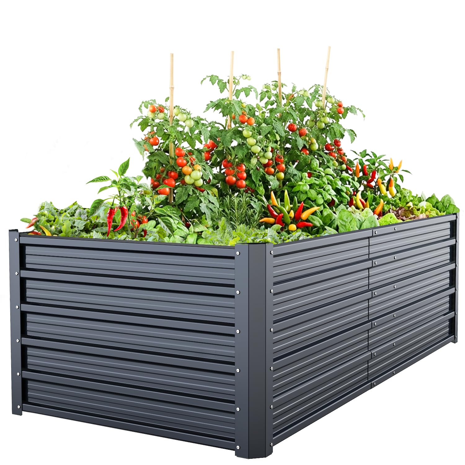 Ohuhu 6x3x1.9 FT Metal Raised Garden Bed