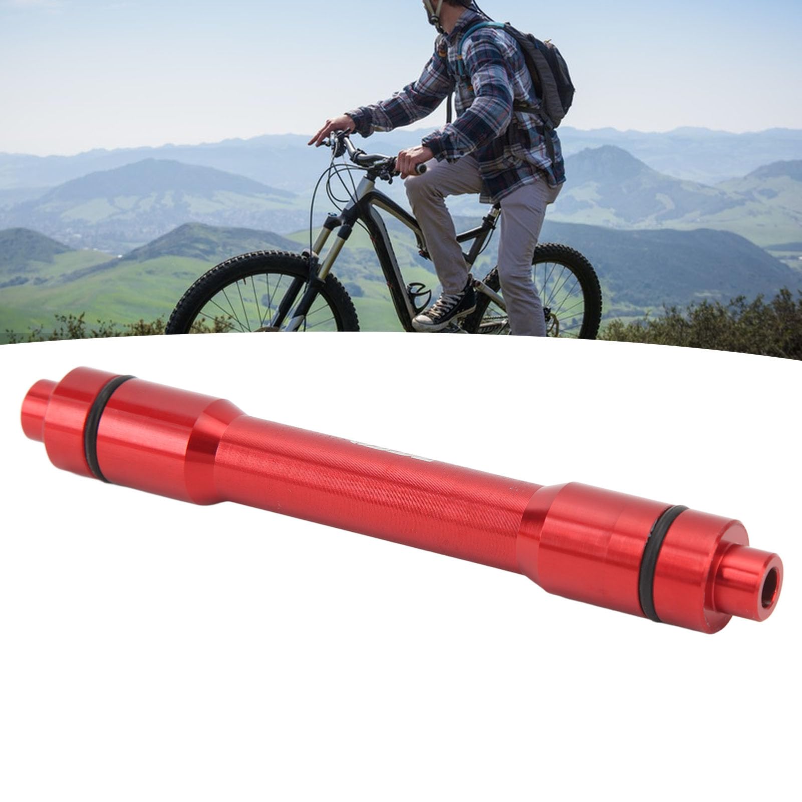 Piasta z osią przelotową, łatwy montaż i demontaż Lekki Adapter QR do Roweru Szerokie Zastosowanie Stop Aluminium Kompaktowy 15x100 Mm do 9x100 Mm do Domu (czerwony)
