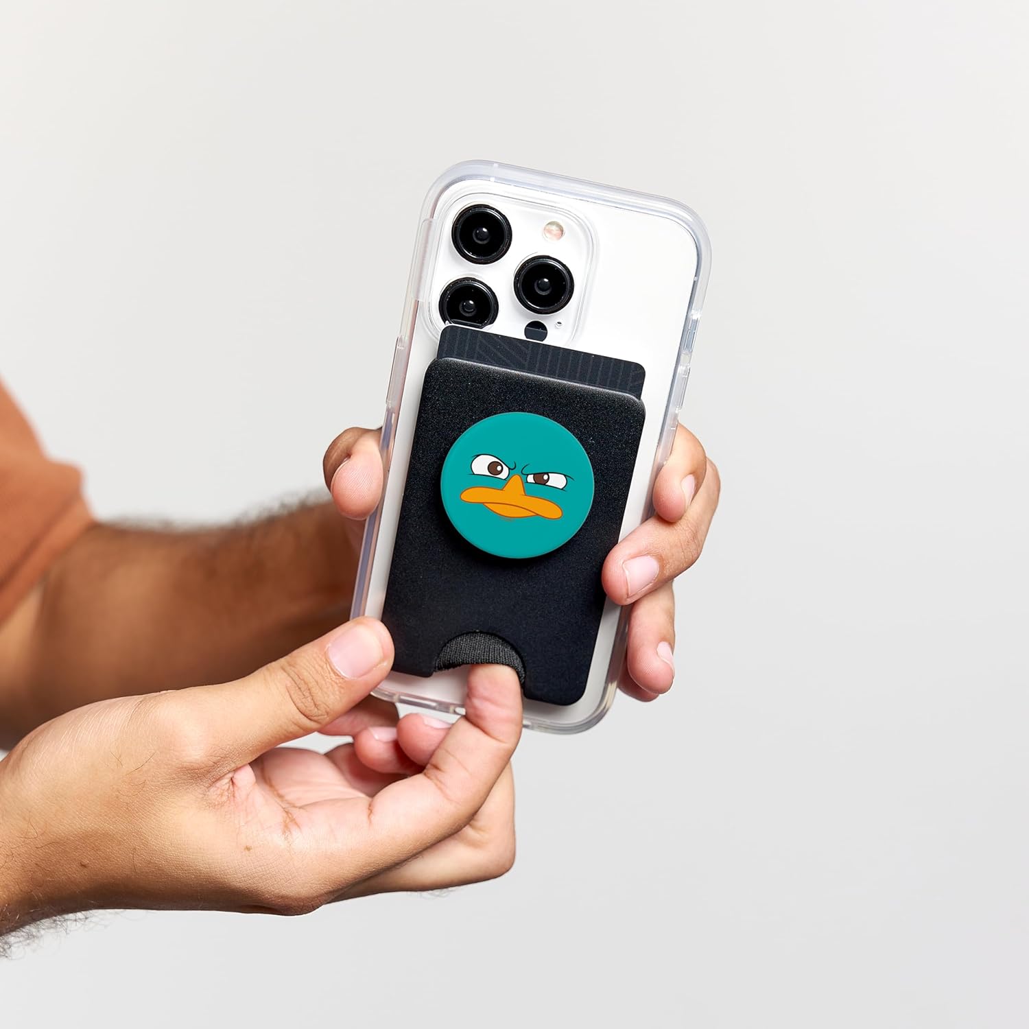 Disney Channel Phineas and Ferb Agent P Perry The Platypus PopSockets PopWallet for MagSafe