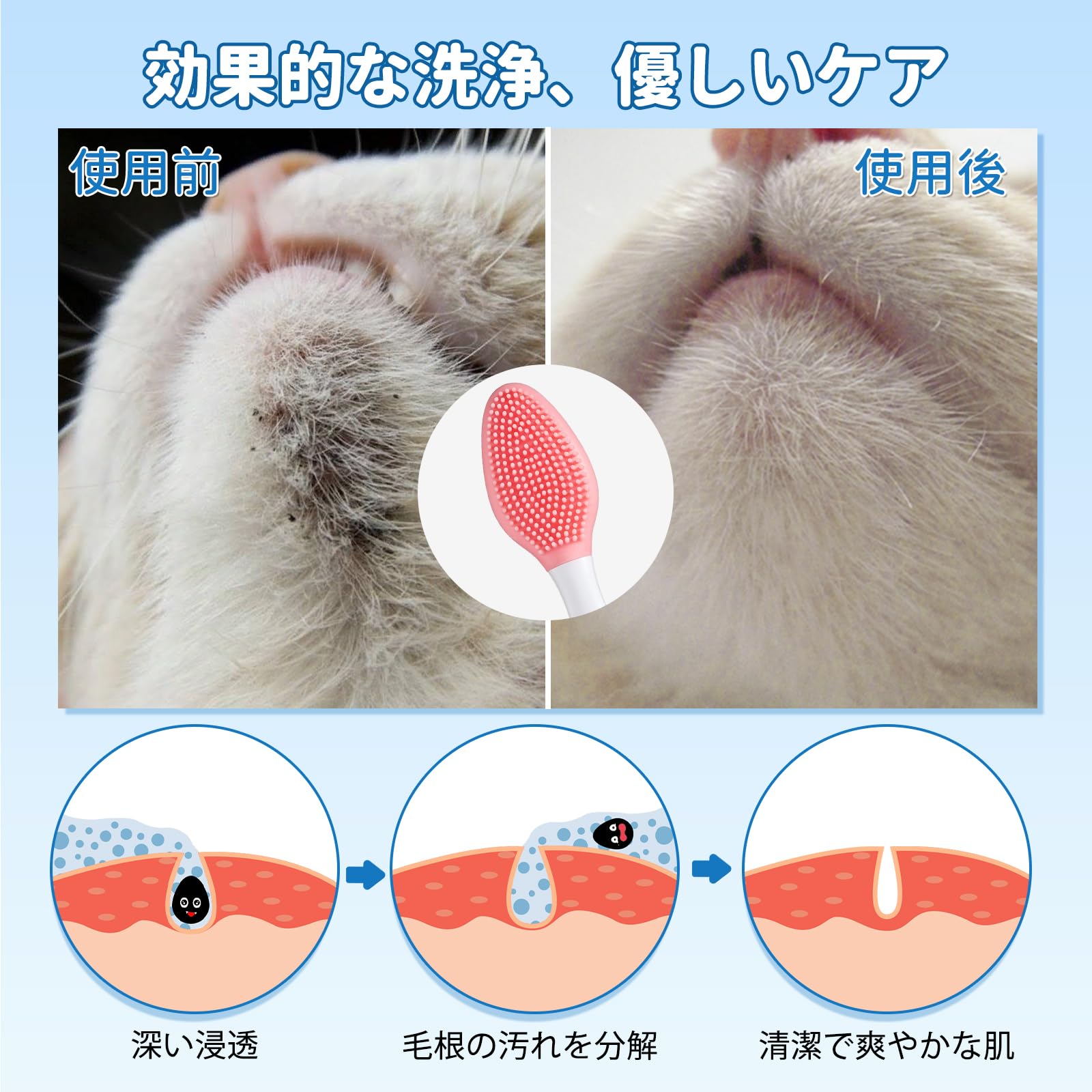 Amazon | 猫の顎のにきびケアセット、猫の顎の黒ずみをやさしく除去