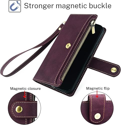 Miniatura 5 de Antsturdy Funda para Motorola Moto G Pure 2021 con tarjetero para mujeres y hombres, funda para teléfono Moto G Pure 2021, bloqueo RFID, piel