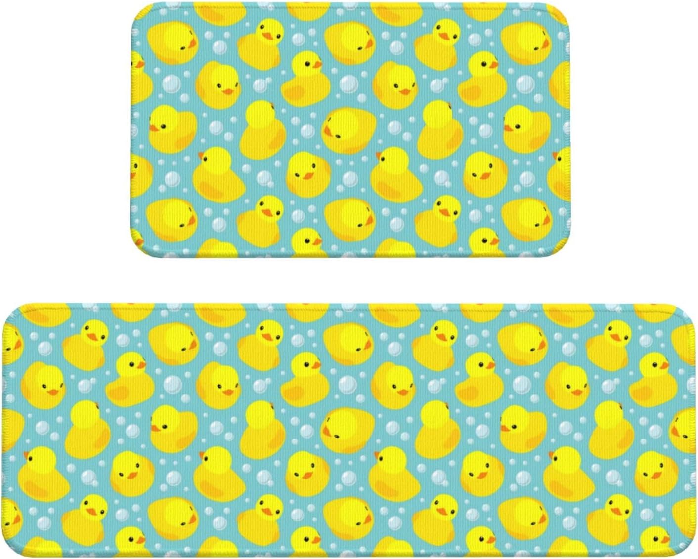 Kitchen Mats for Floor 2 Piece Set, Topiary Chinoiserie Ginger Jar1 Kitchen Rugs, Cushioned Kitchen Mat for Standing Washable Comfort Desk Kitchen Runners
