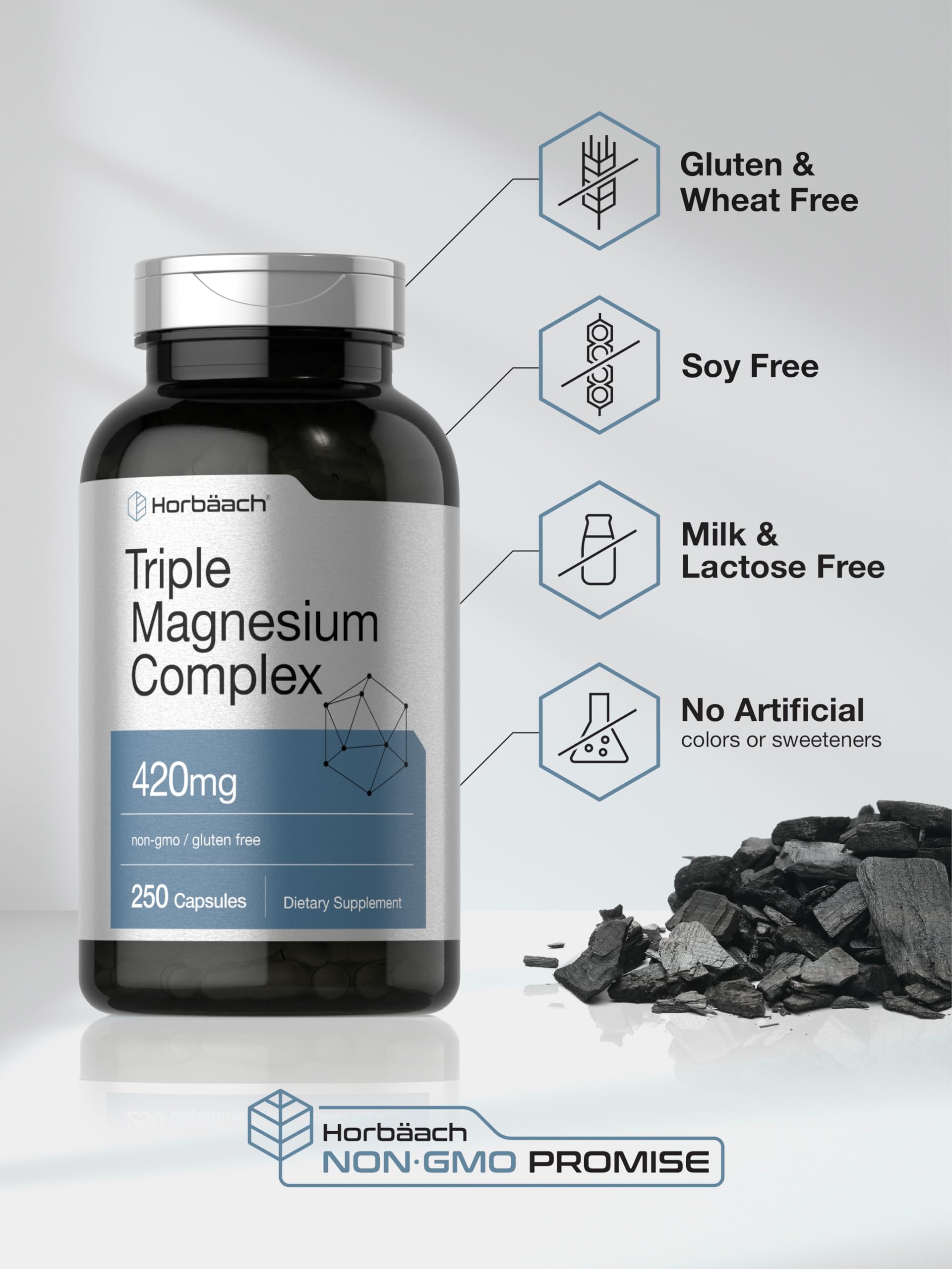 Horbaach Magnesium Complex 420 mg | 250 Capsules — Amazon image 5