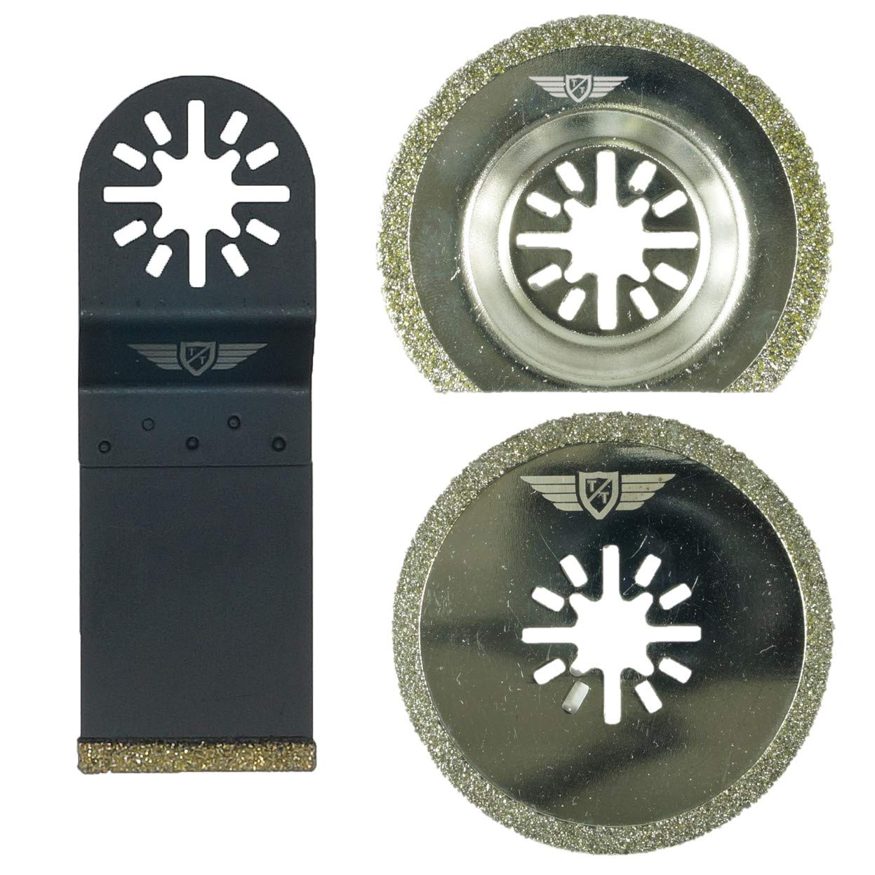 Lames à coulis diamantées TopsTools UNK3DA pour outil multifonction Bosch Fein, lot de 3