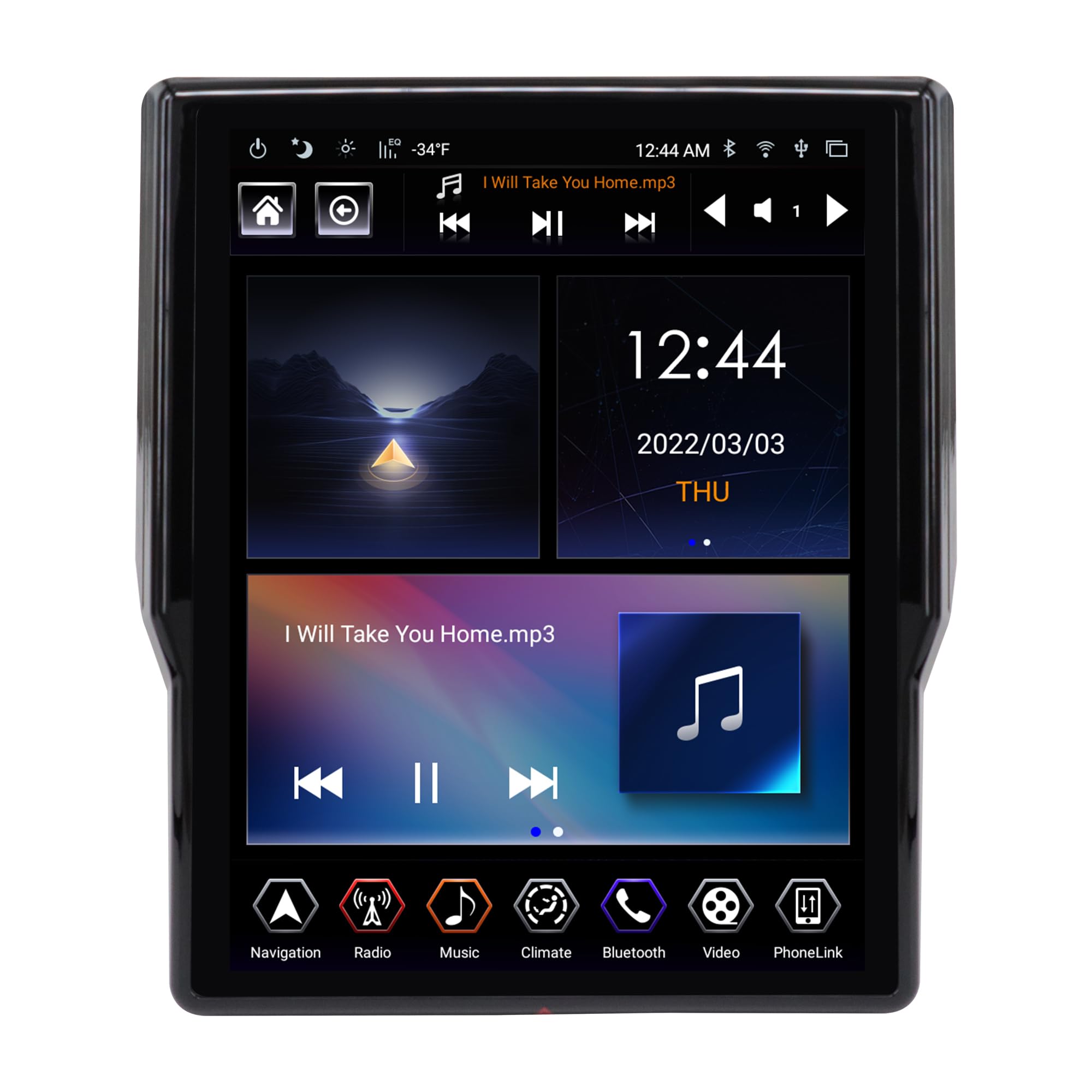 LINKSWELL GEN 5 Android Car Radio for RAM 2019-2022 New Body Style 1500/2500/3500 T-Style Car Stereo with 12.1 Inch Touch Screen Wireless CarPlay Bluetooth GPS Navigation Upgrade