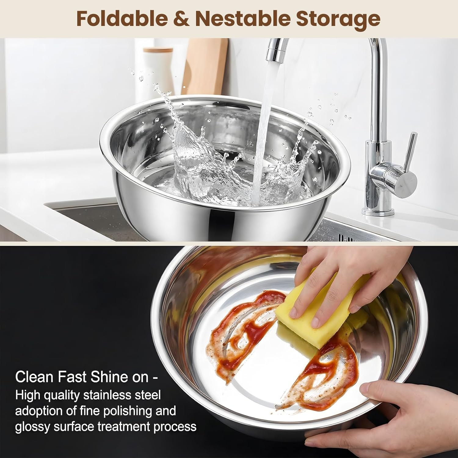 7QT Gold Chafing Dishes for Buffet Set of 4 Pack, Round Buffet Servers and Warmers Set with 4 Spoons, 4 Slotted Spoons, 4 Tongs, 2 Gloves, Chafers and Buffet Warmers Sets for Wedding, Birthday,Party