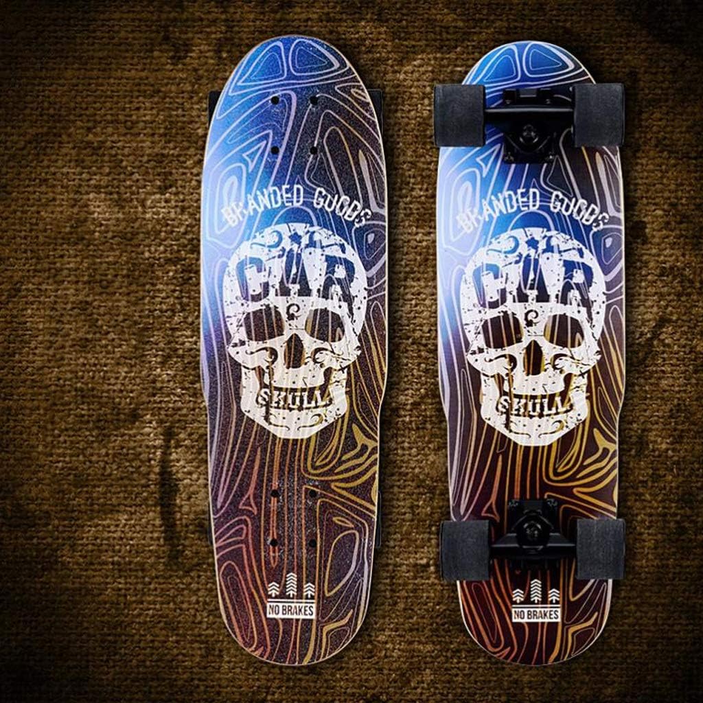QAZWC-A1 Skateboards for Kids Ages 6-12 Teens 26 Inch Complete Mini Cruiser Skateboard for Beginner Boys and Girls (Color : Brown)