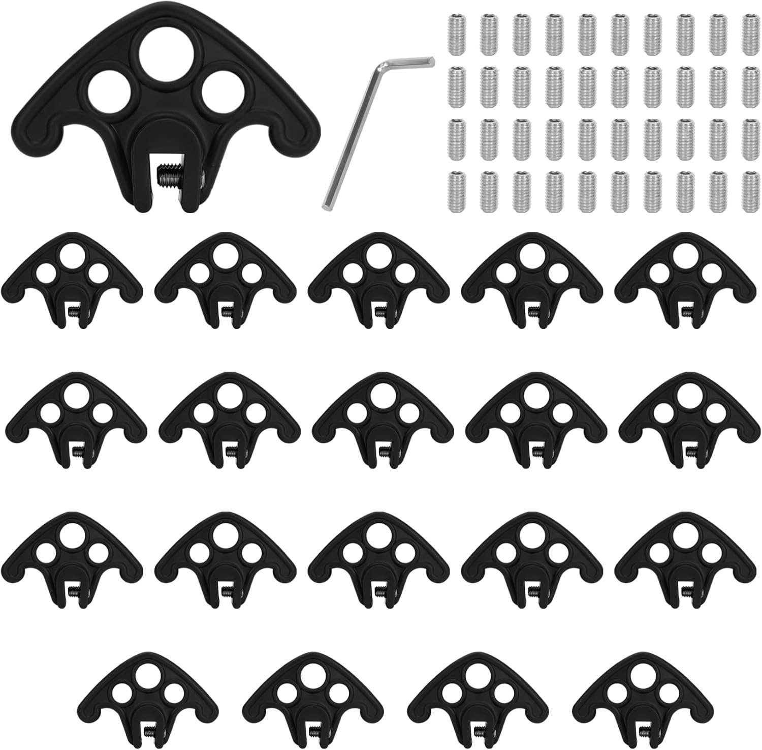 20 Pack Snow Guards for Metal Roofs?Plastic Roof Ice Guard for Standing Seam Metal Roofing, Stops Roof Snow from Breaking Up (Includes Set Screws)