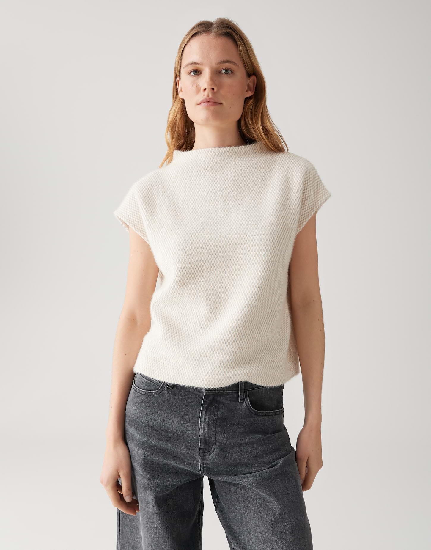 OPUS Damen Sweatshirt | GOFIR Boxy Pullunder aus Sweatware