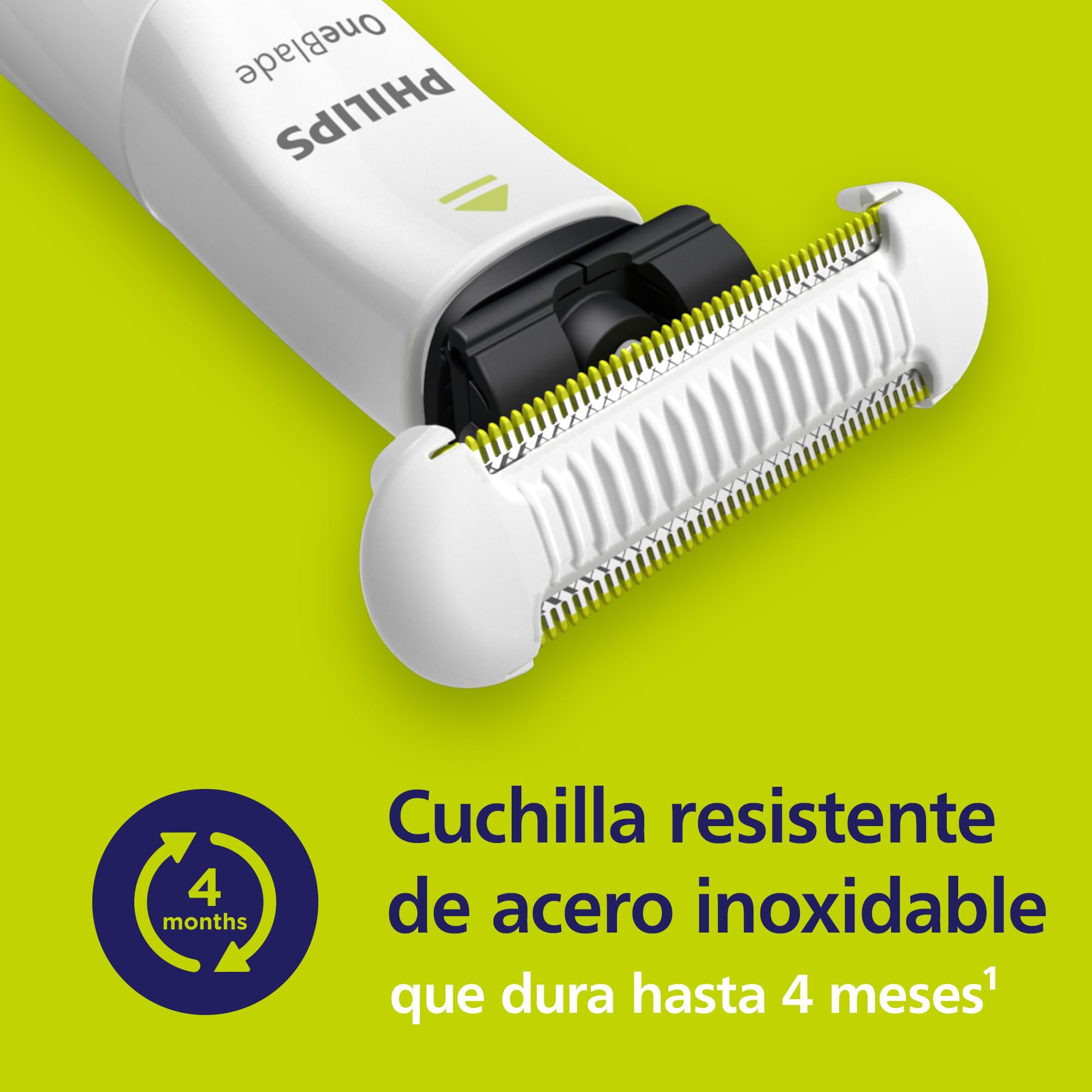 Philips OneBlade Skin Protect QP229/50 - Cuchilla de repuesto para afeitadora eléctrica OneBlade y recortadora, acero inoxidable duradero, recorte y afeitado con protección adicional de la piel, 2