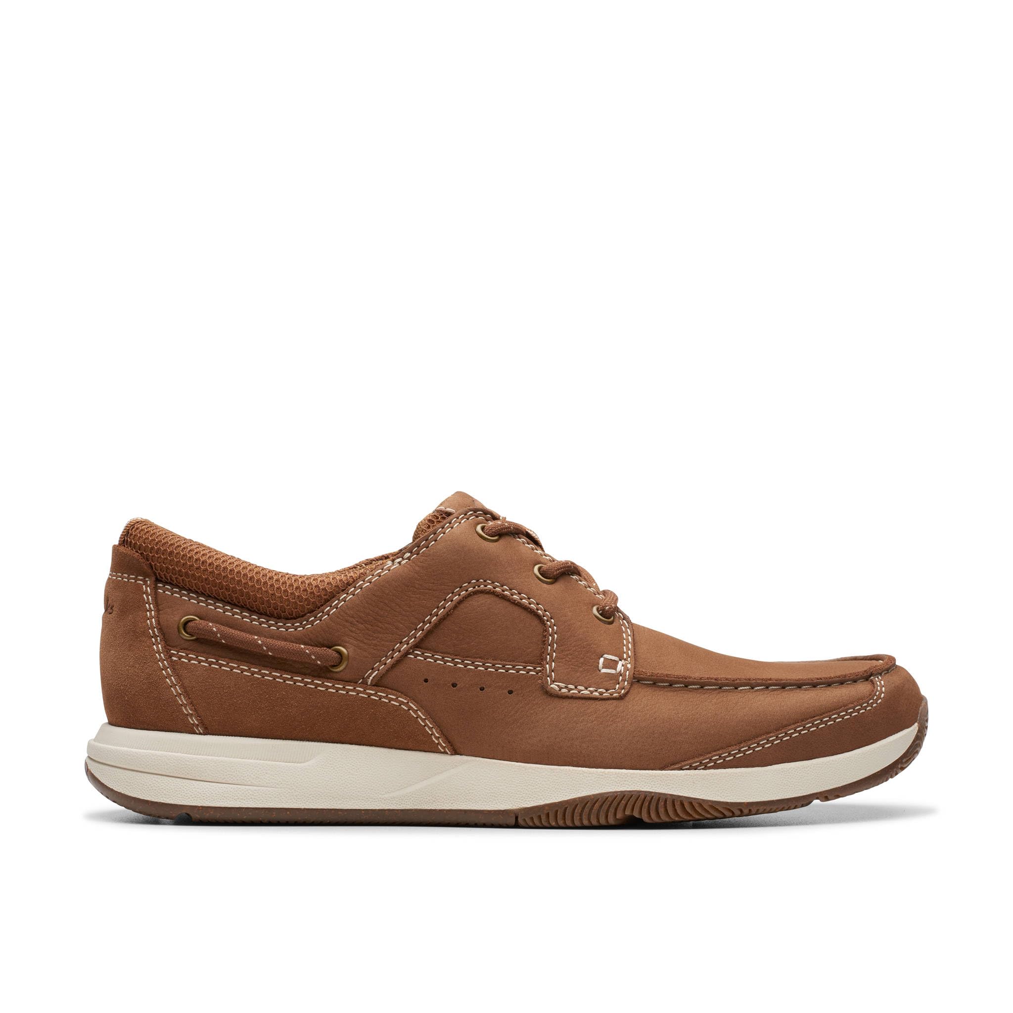 Clarks Sailview Lace Mens Light Tan Nubuck, 12