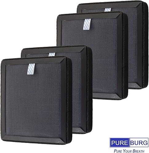 Miniatura 2 de PUREBURG Paquete de 2 filtros HEPA de repuesto de alta eficiencia compatibles con Purafide XP120 purificador de aire, XP120-RF1 (incluye filtro de 4