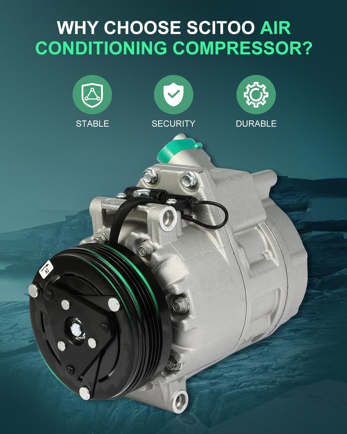 SCITOO AC Compressor fit for BMW for X5 3.0L 2003 2004 2005 2006 2021583AM 10363080 140289C 2021583R