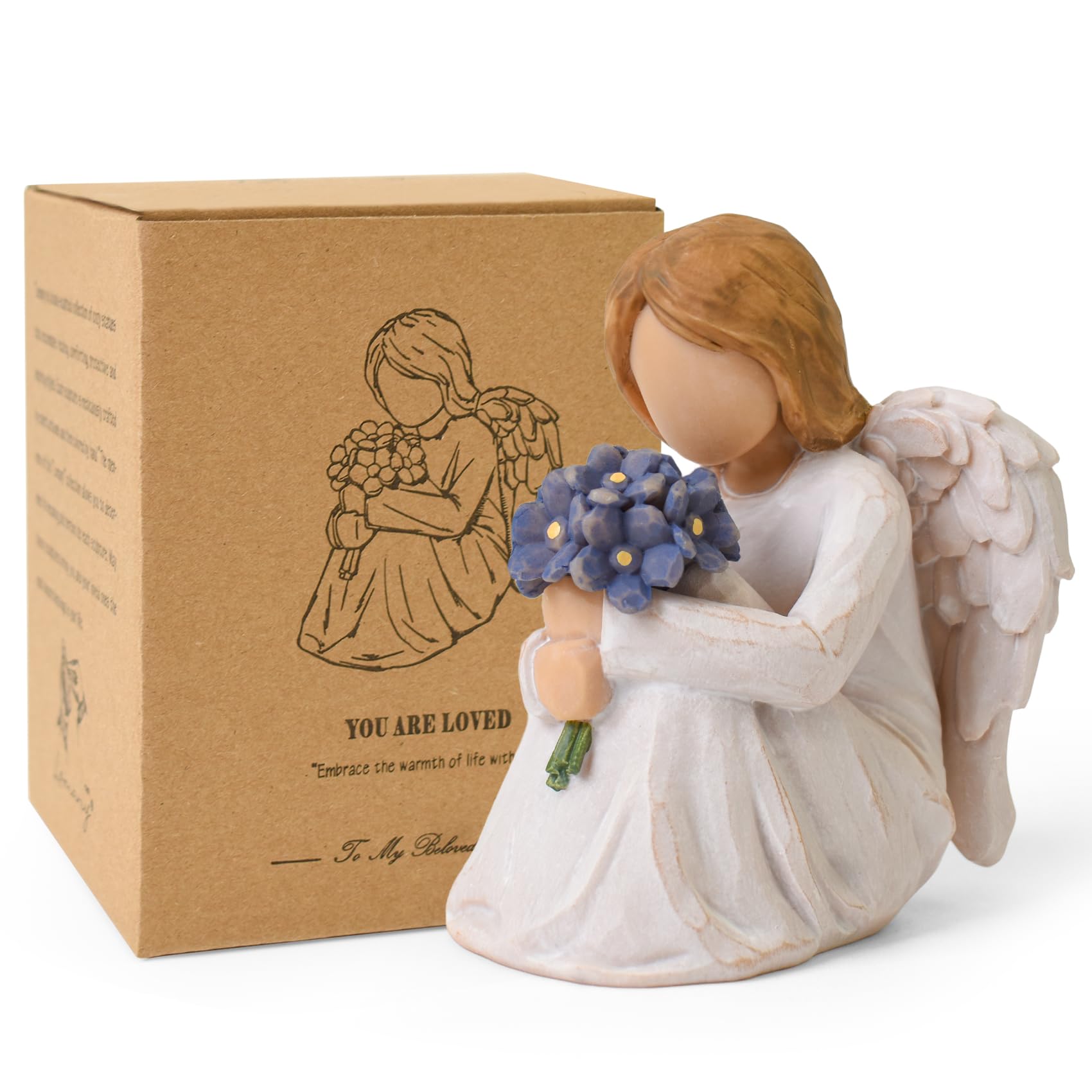 Forget Me Not Gifts, Hand-Painted Angel Figurines Statue — image 1