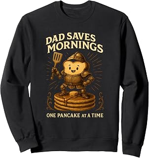 Pancake Toast Knight Funny Dad Breakfast Fathers Day Sweatshirt