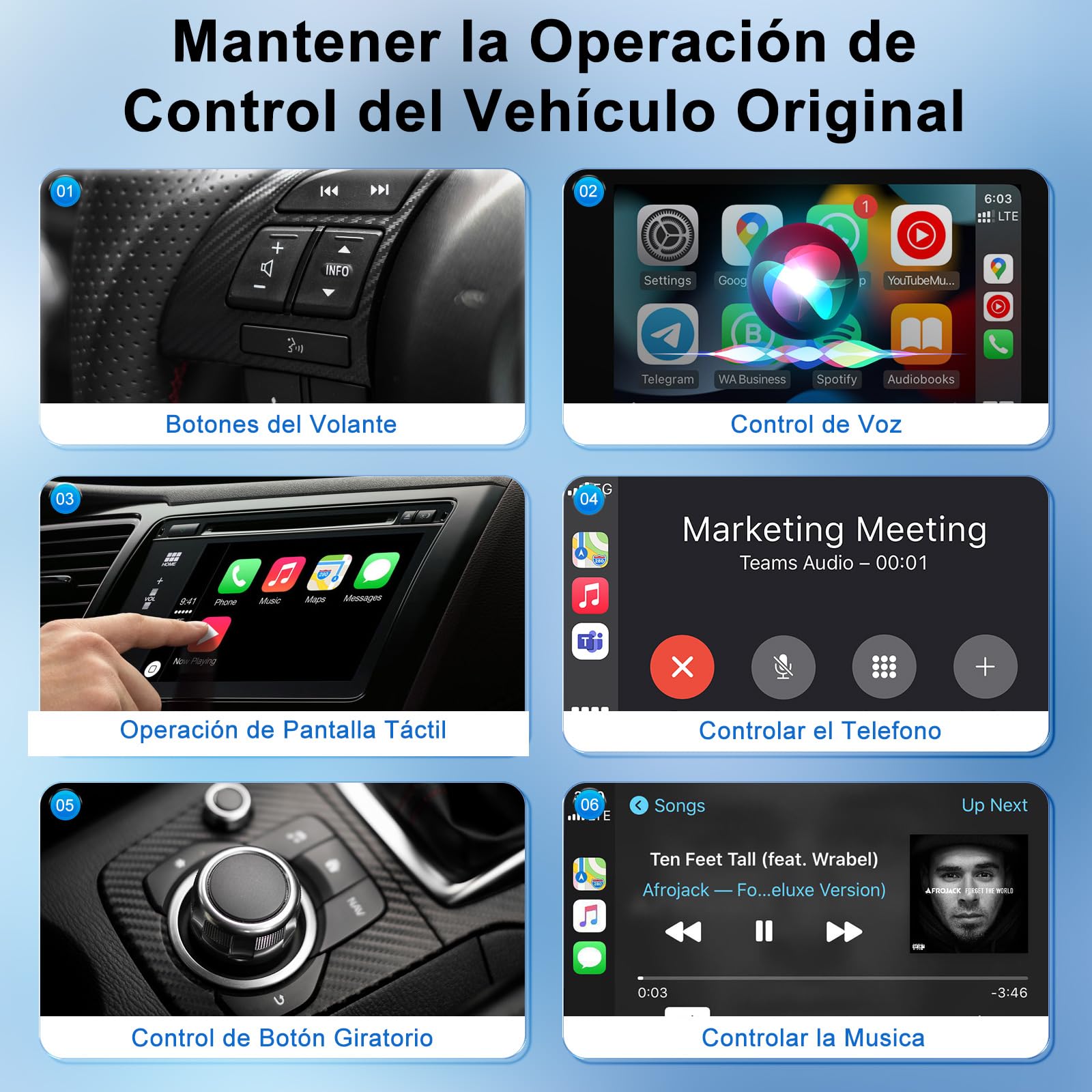Adaptador Carplay Inalambrico para iPhone, Wireless Carplay Dongle con OEM, Carplay Inalambrico Coche Apto para Coches a Partir de 2017, iOS 10+
