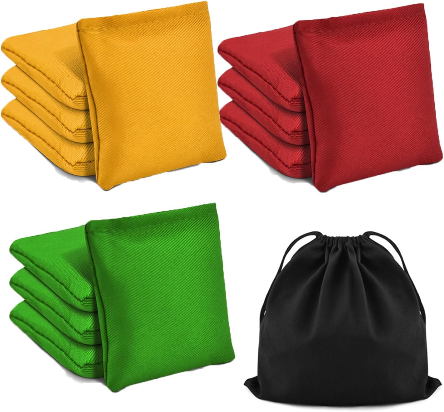 TINDTOP Bean Bags for Tossing(3.9 * 3.9inch, 100g/3.5oz), 12 Pack Cornhole Outdoor Toss Gaming Colorful Canvas Bean Bags Carnival Beanbags Throwing Games for Kids Halloween Games