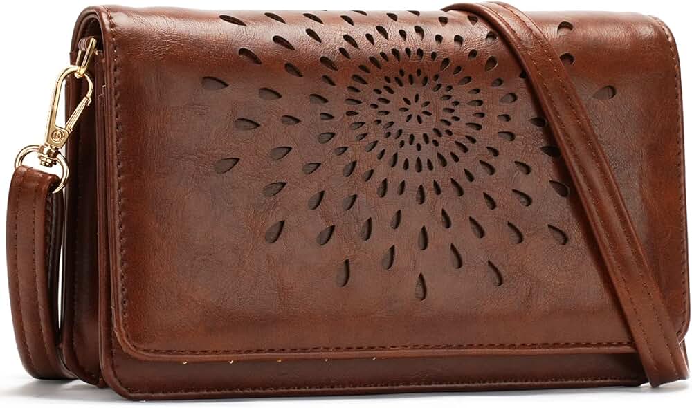 Dobsechs Borsa A Tracolla Con Portafoglio Per Cellulare – Grande Capacità In Pelle PU (Nera) Per Donne - 4