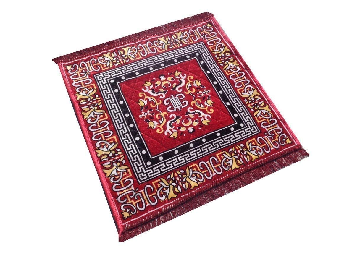 Red Pooja aasan, puja aasan mat by SRRI (2 * 2) Pack of 1-image-15