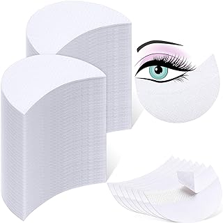 300 Pieces Eyeshadow Pad Shield Eyeshadow Patches White Eyeshadow Stencils Under Eye Pads Prevent Makeup Residue for Eyelash Extensions Lip Makeup, Half-Moon Shape