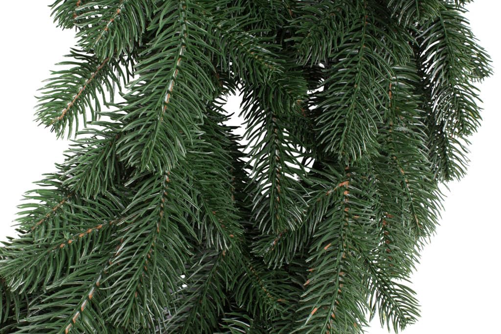 künstlicher Tannenkranz Karpaten auf Drahtring, Durchmesser 90 cm, Farbe: dunkelgrün