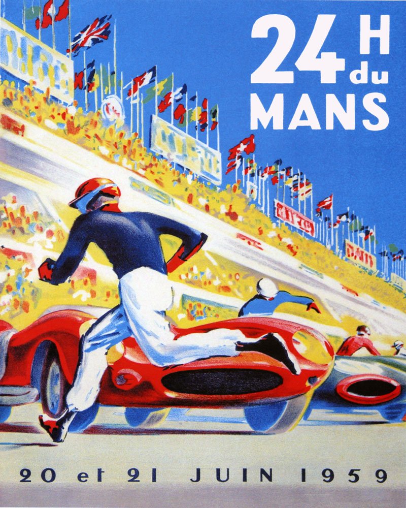 1959 24 Hours Du Man Le Mans France French Car Automobile Race