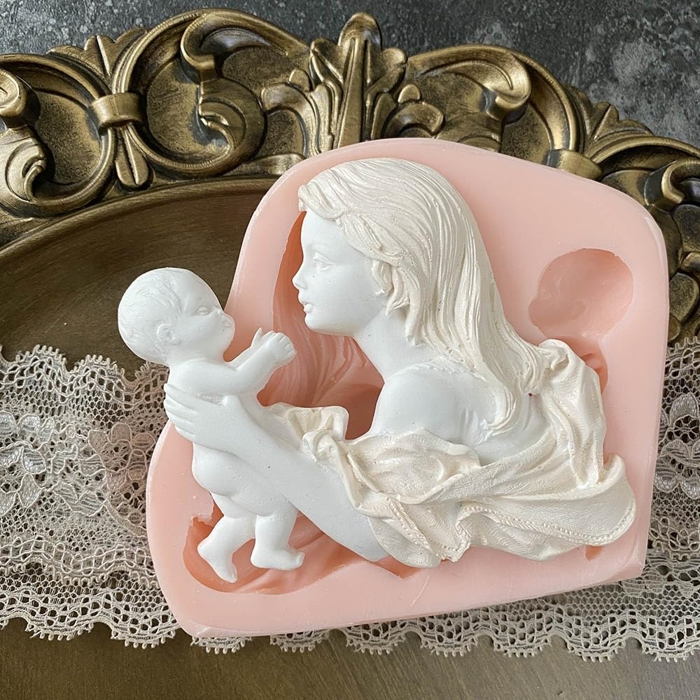 ARV Mother and Baby Silicone Mould Cake Mold Fondant molds Cake Decorating Tools Epoxy Resin Plaster DIY Resin molds-image-47