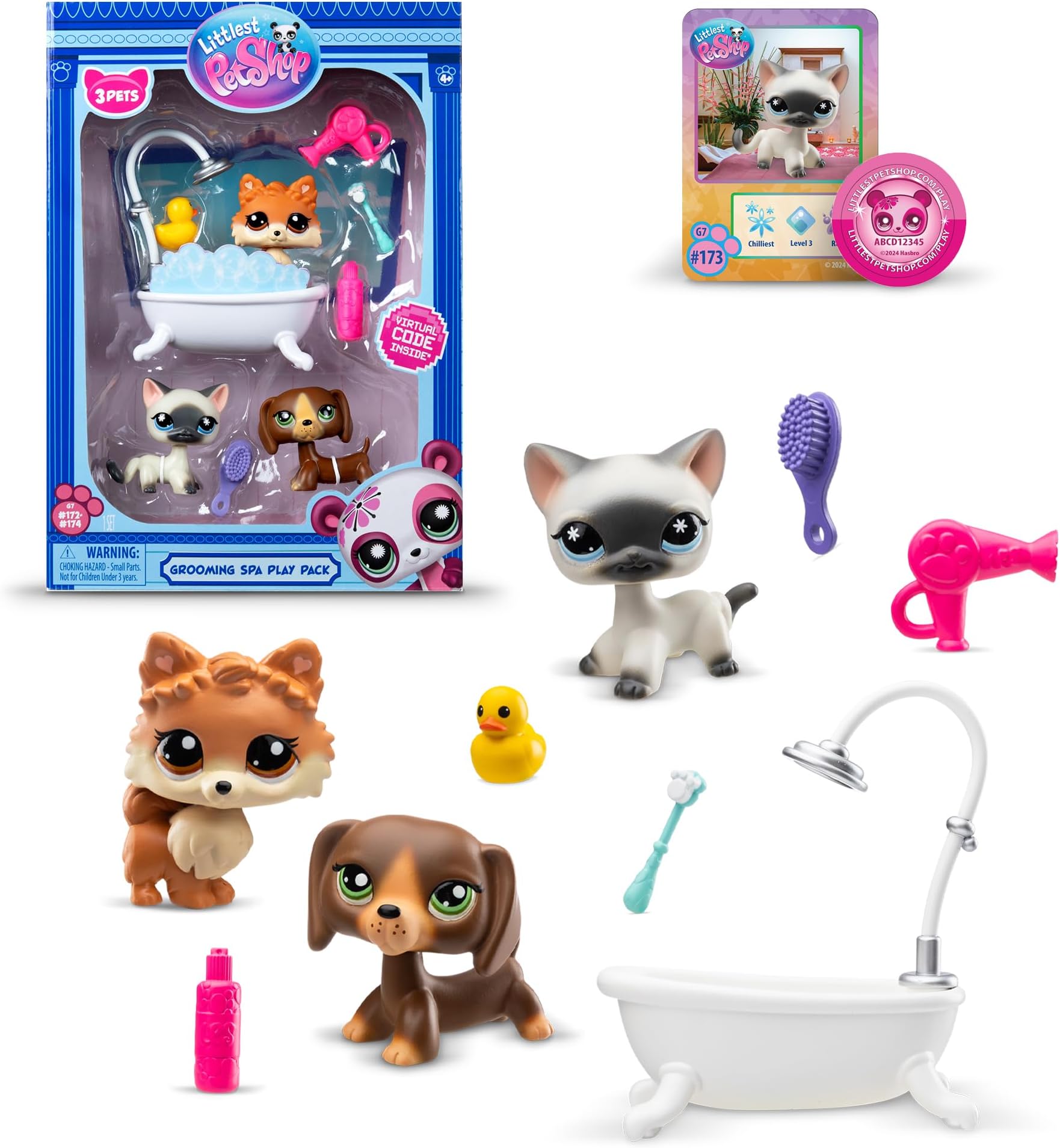 Grooming Spa Play Pack, Gen 7 Authentic LPS Bobble Head Toy Figure, Collectible Toy Animal, Ages 4+ - Amazon Exclusive