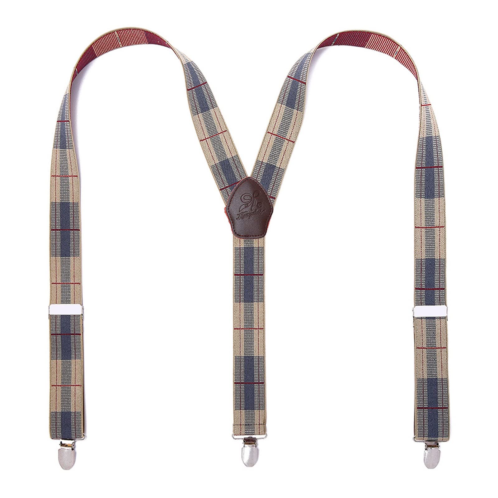 Pantalons Bretelles Homme Braces for hommes avec des clips métalliques très forts larges de 3,5 cm pour Les Vêtements Professionnels et Décontractés