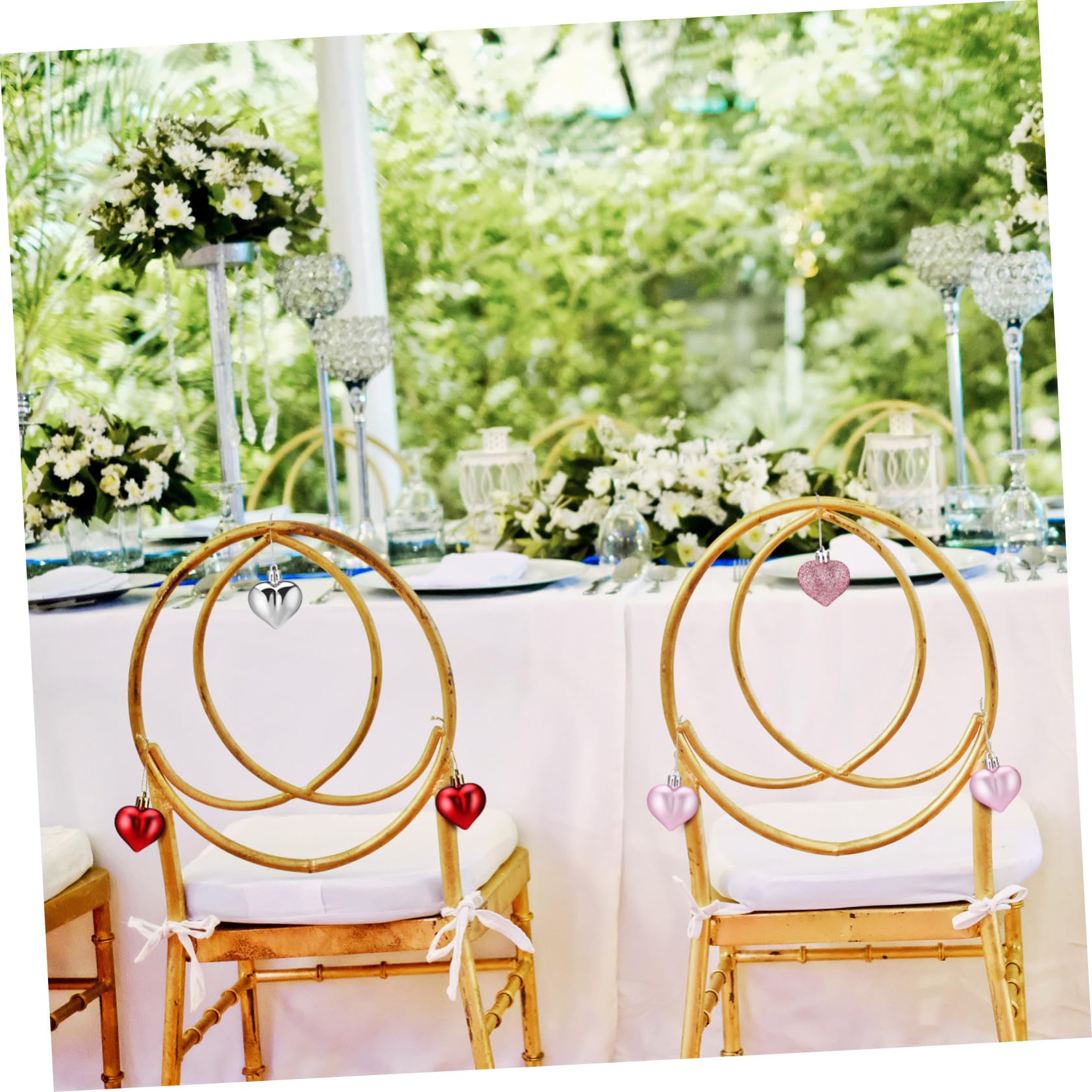 PRETYZOOM 3 Juegos Colgante De Bola De Corazón Corazón Decoraciones Colgantes Bolas Colgantes Bola De San Valentín De San Valentín Decoraciones Árbol De Navidad 48 Uds * 3