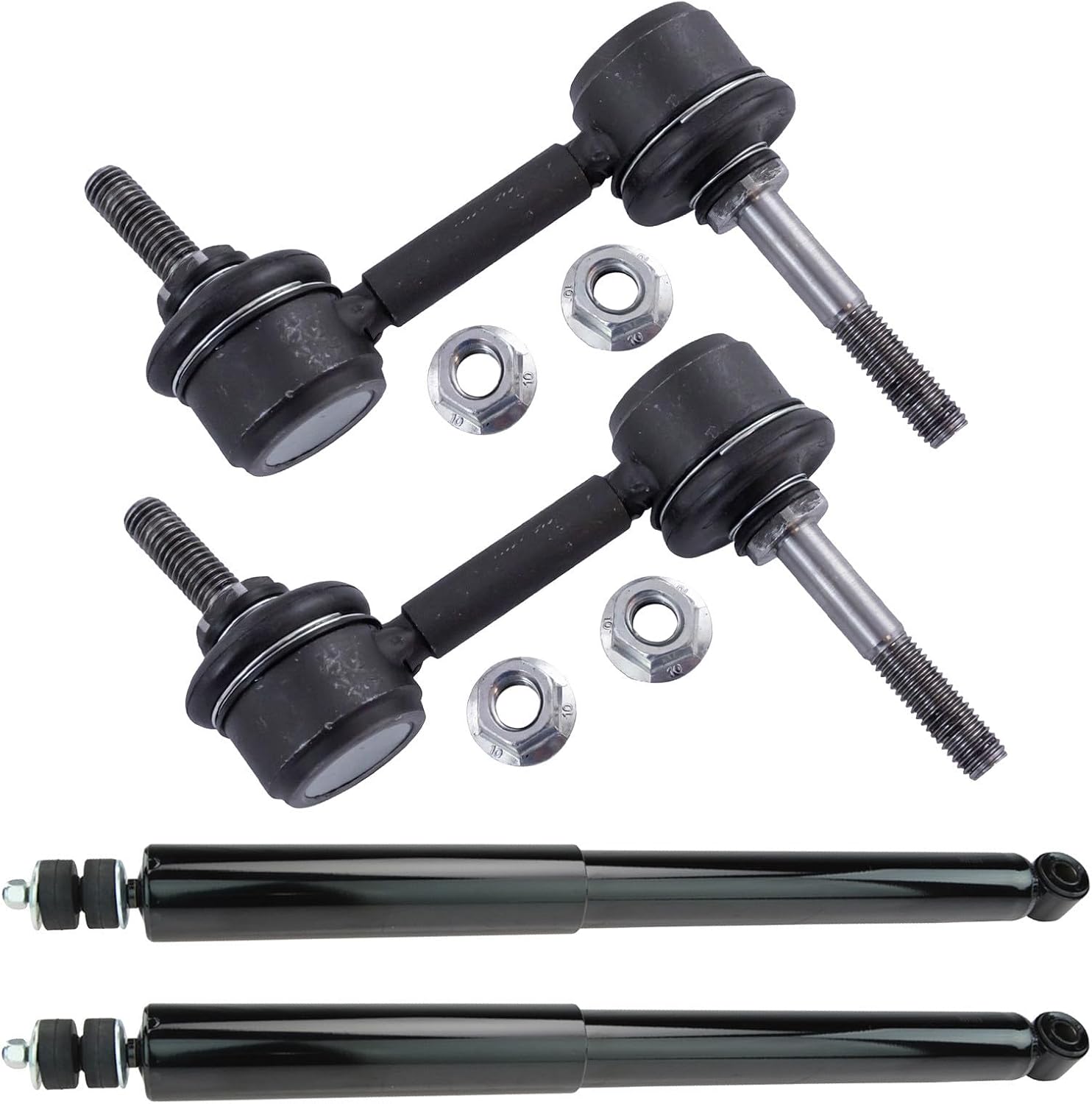 TRQ Rear Suspension Kit Shock Absorber Sway Bar Stabilizer Link Compatible with 2009-2012 Ford Escape 2009-2011 Mazda Tribute Mercury Mariner