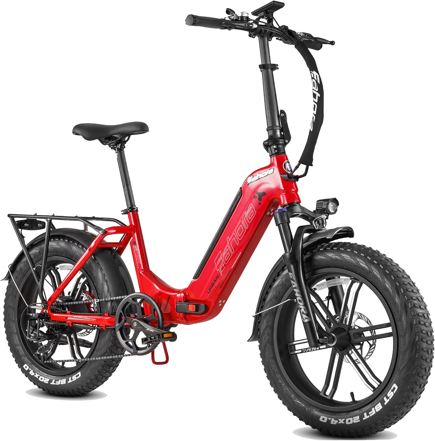 ایگرد | قیمت و خرید Eahora Urban Step Thru Electric Bikes for Adults 48V  20'' Fat Tire Electric Bike with Bafang Rear Gear Motor, Lockable Front  Suspension, Mechanical Brakes, Shimano 7-Speed Gear