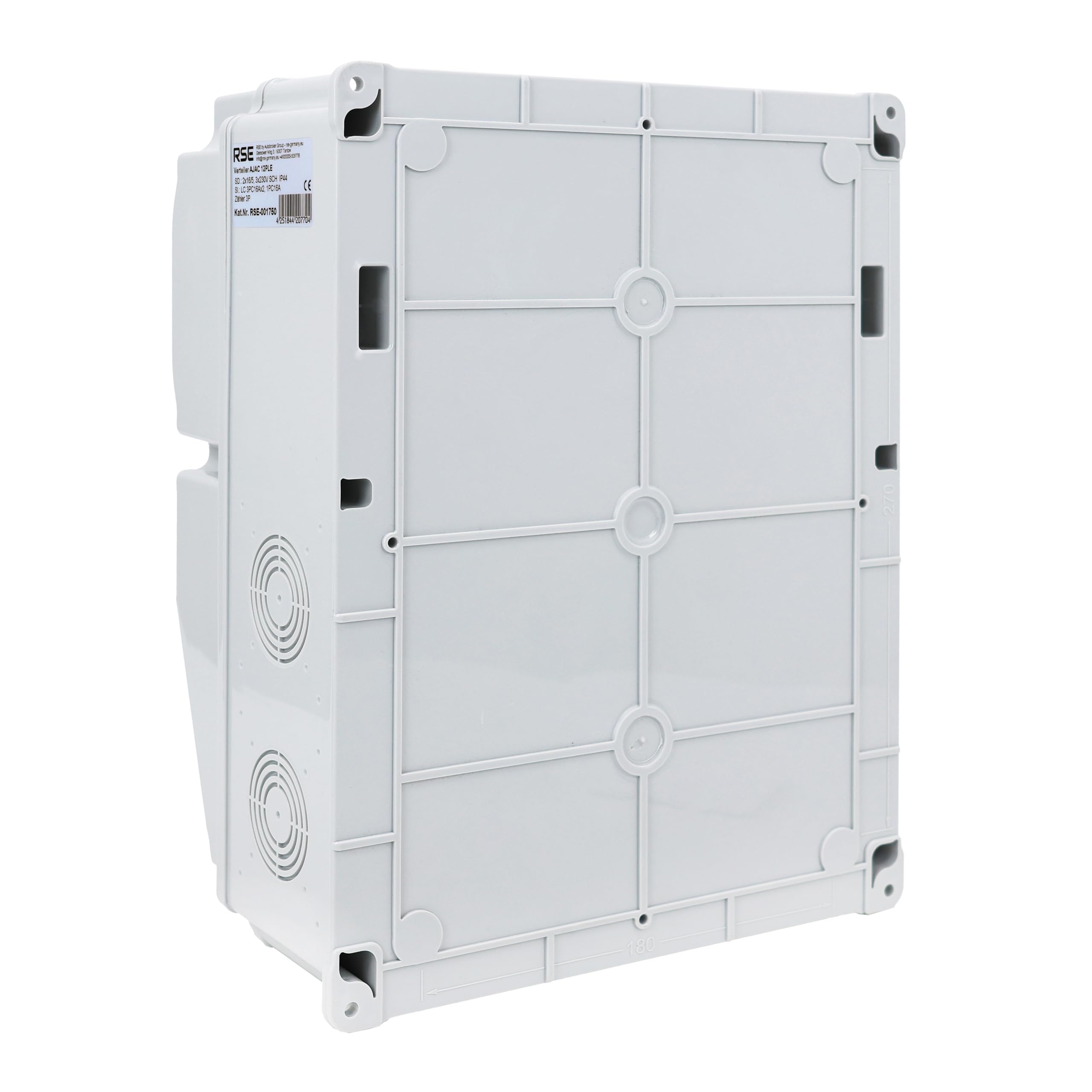 Distribuidor de corriente de pared completo con cable 32 A, 16 A, 230 V, con enchufe CEE IP65, 1. 2 x 16 A, 3 x 230 mm, con LS+contador