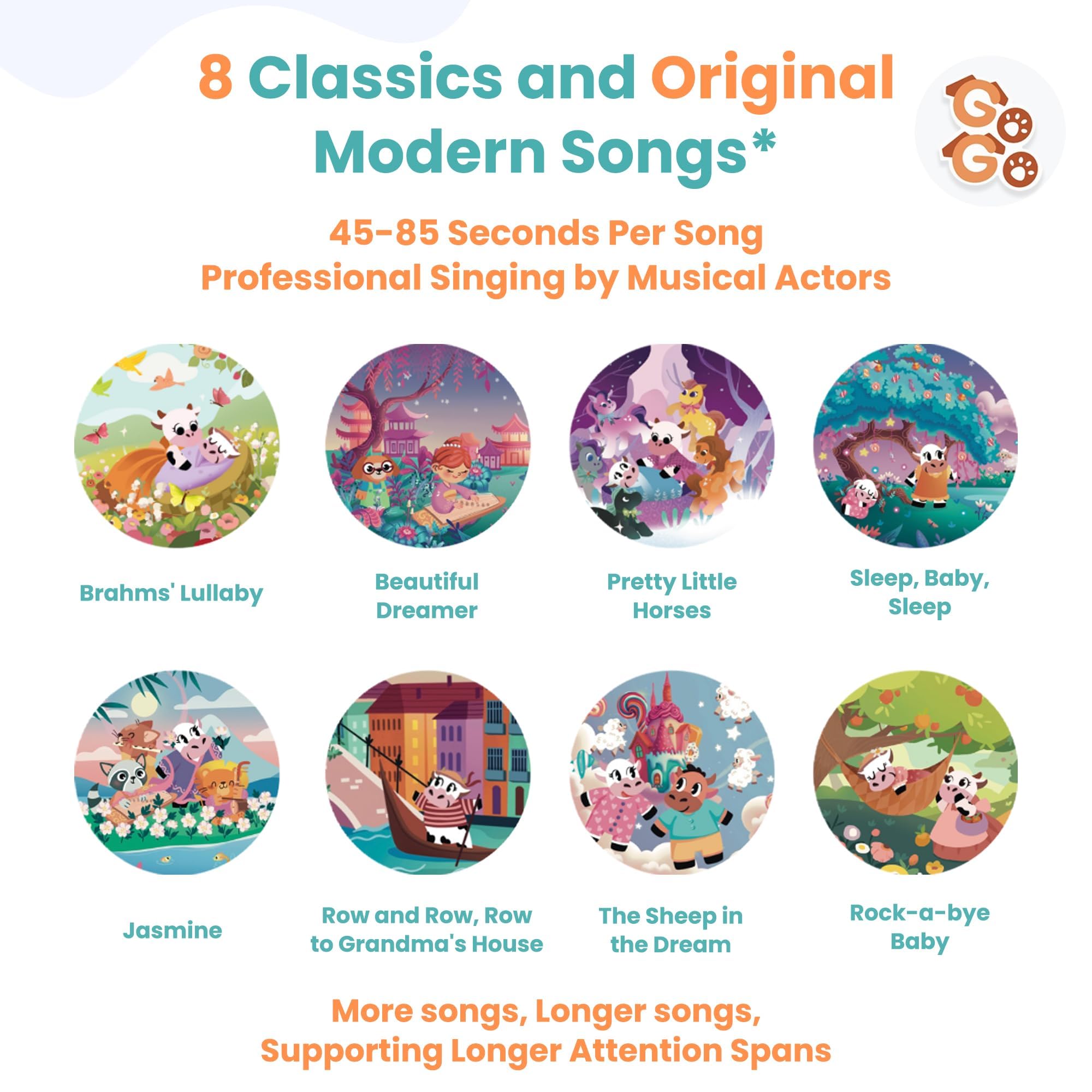 GO GO Suono musicale - Vol. 1 - Ninne nanne da est e ovest, libri di canto divertenti e coinvolgenti per neonati e bambini giocattoli per bambini con 8 canzoni in inglese, leggere, cantare e imparare