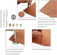 Ewwtrey 120 db Patentgomb Készlet, 12.5 mm Réz Fém Patentek Varrás Nélkül, Szerszámmal Bőr Kabát Ruházat Táska Kézműves 4